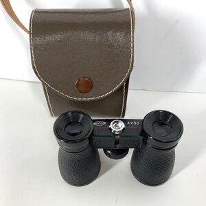Binoculars ca 1970s, SCOPE Coated Optics, 4 x 30, Model 2372 With Leather Case